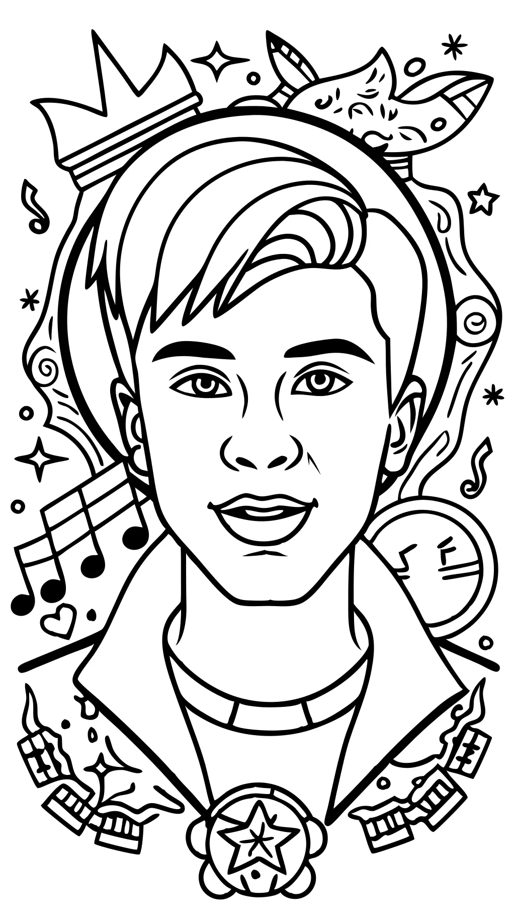 coloring pages justin bieber